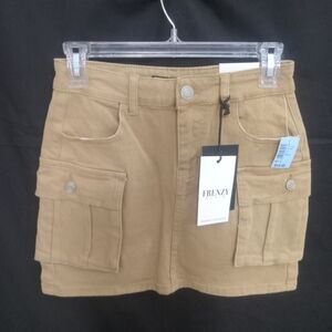 FRENZY DENIM   - High Rise - Cargo skirt